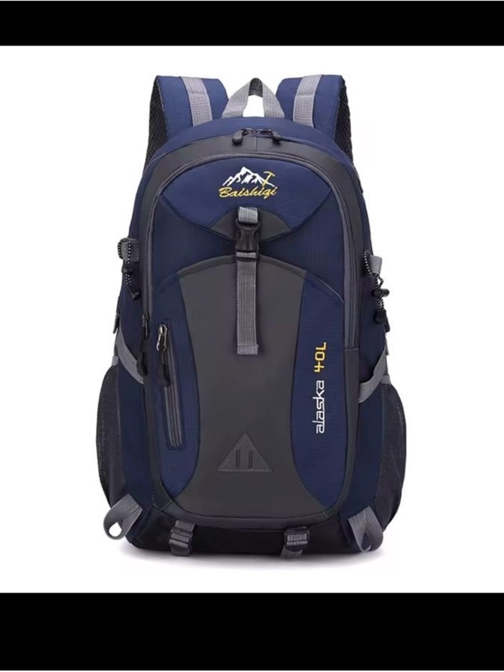 Baishizi Navy Blue Men's Outdoor Backpack with Multiple Pockets
